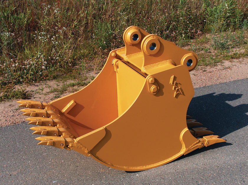 Two Tapped Bucket 2-Way Bucket From: Leading Edge Attachments | For Construction Pros