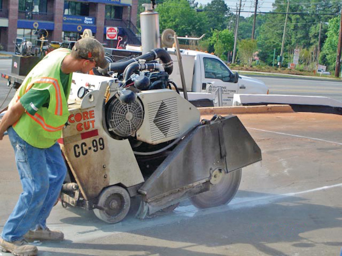 Core Cut CC99 Diesel Slab Saw From Diamond Products For Construction Pros