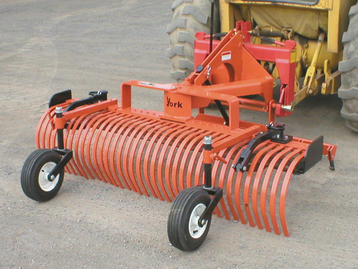 Model RW Landscape Rake From: York Rakes | For Construction Pros