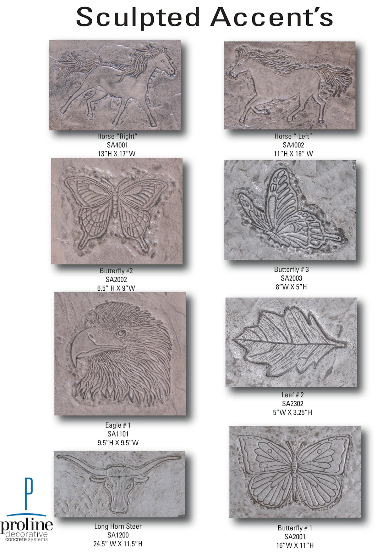 Hand Sculpted Accent Stamps From Proline Decorative Concrete For