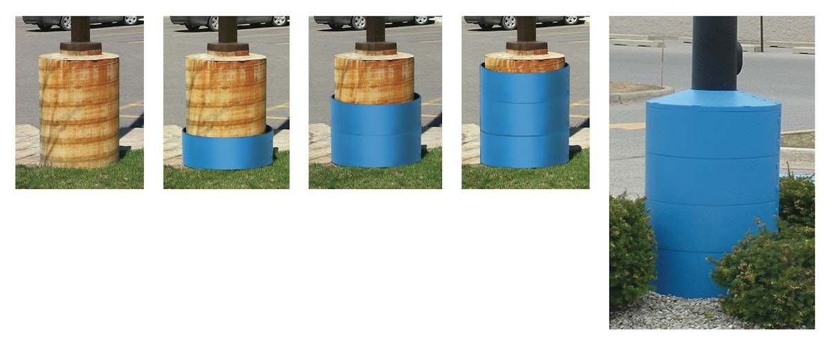 Light Pole Guard From Encore Commercial Products Inc. Post Guard For Construction Pros