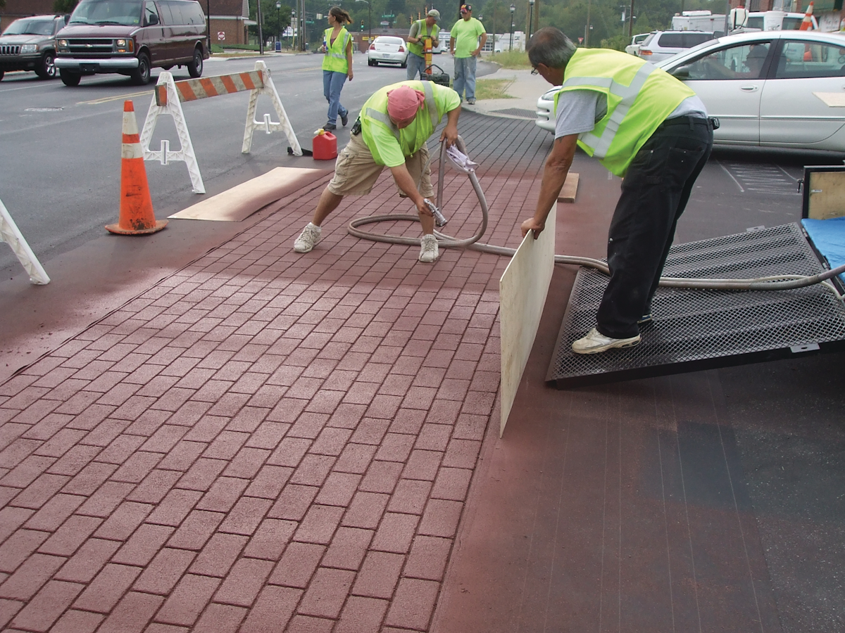 Stamped Asphalt Surfacing Solution From Pattern Paving Products For