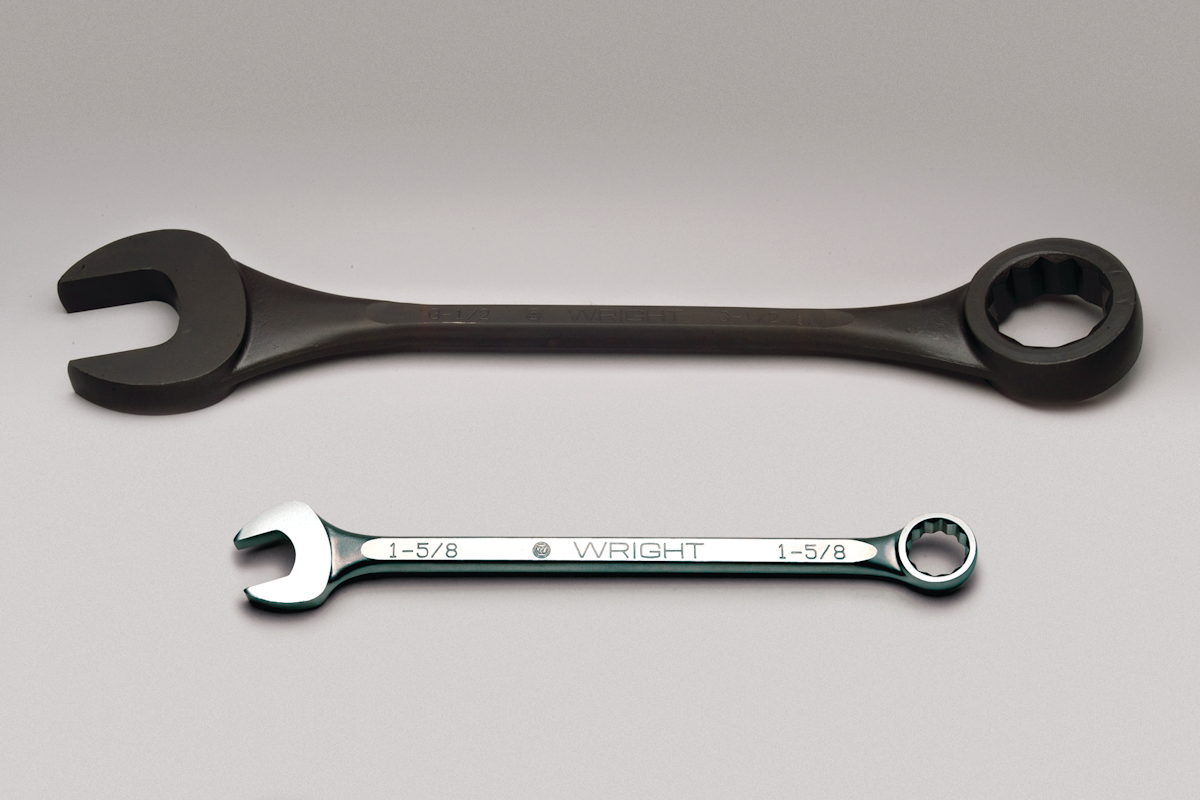 Largesize, 12point Combination Wrenches From Wright Tool Company