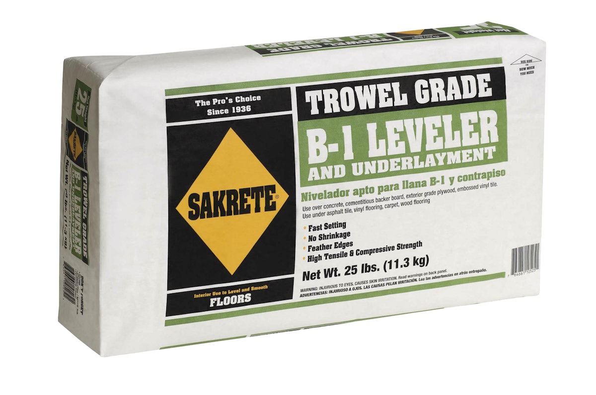 Sakrete B1 Trowel Grade Leveler and Underlayment From Sakrete For