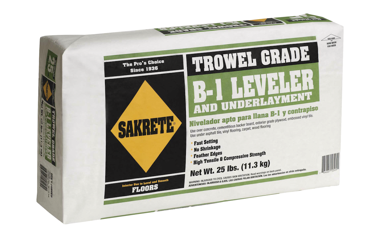 Sakrete B1 Trowel Grade Leveler and Underlayment From Sakrete For