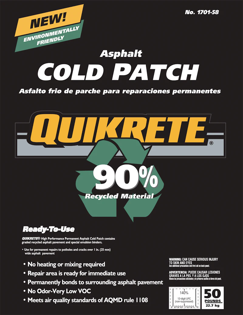 Asphalt Cold Patch From: The QUIKRETE Companies | For Construction Pros