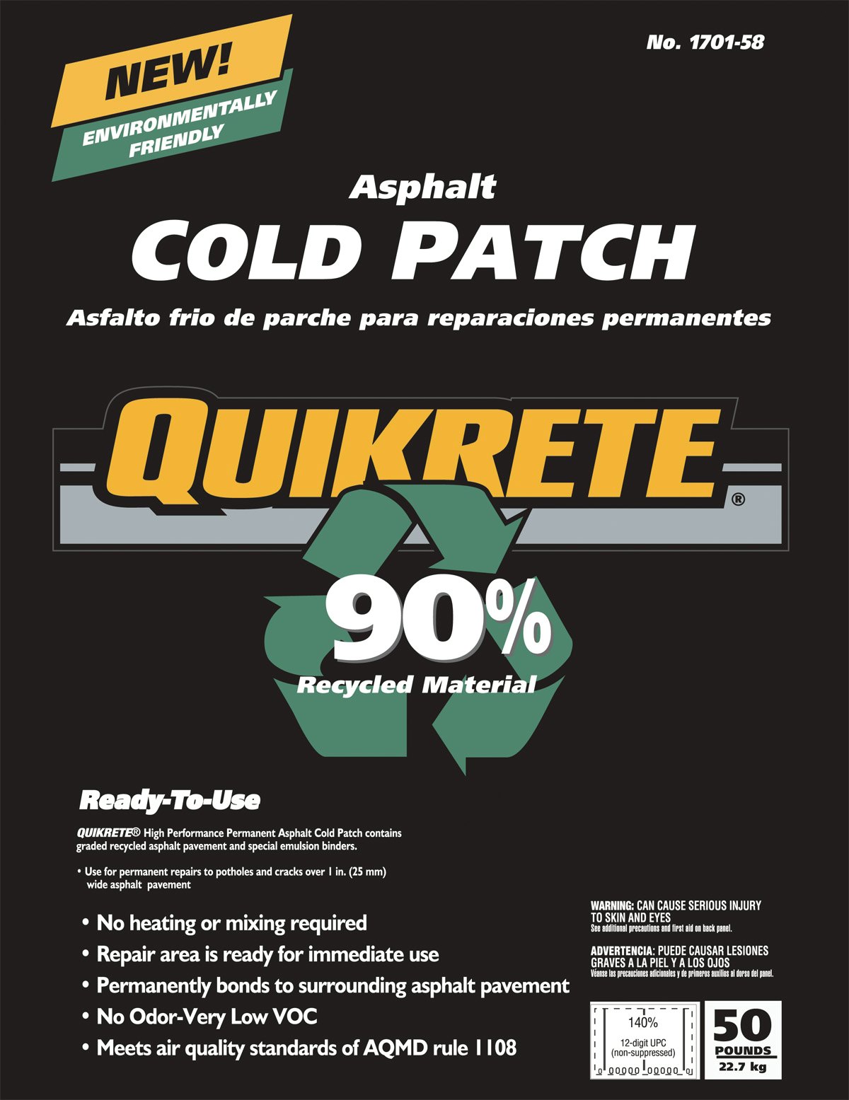 Asphalt Cold Patch From The QUIKRETE Companies For Construction Pros