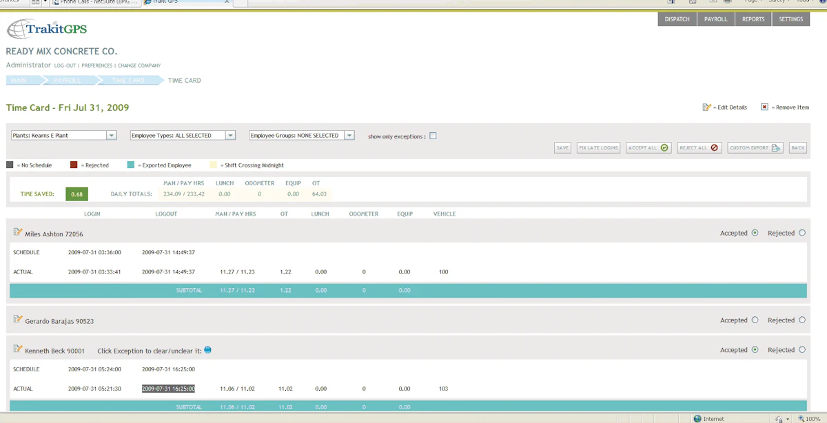 Trakit TRAKIT Time & Attendance 2.0 From: TrakitGPS | For Construction Pros