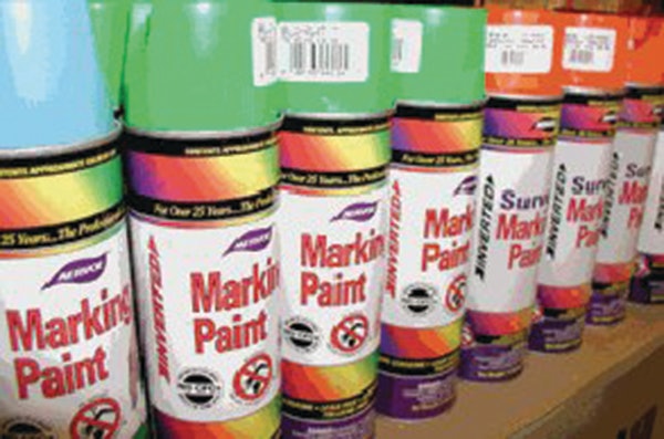 Marking Paint, Inverted, Aervoe, Case of 12 Cans, Various Colors
