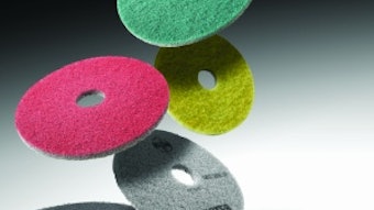 Abrasives where abrasive material is sprayed onto a nylon pad are used for maintenance and light restoration.