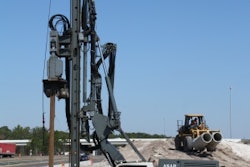 The Liebherr LRB 125 piling rig is compact enough to allow setup in a small area, yet supplies downforce equivalent to 33,700 lbs.