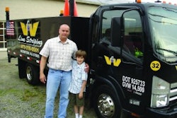 Vinny Toth, with son Vincent Jr., says V & V Line Striping carries no corporate debt, which not only assures survival but helps the company be competitive. 'When times get tough and people have to lower their prices there's no one that can compete with us because we don't have any debt to finance,' he says. 'If we have to get a job in that kind of environment we can blow people away.'