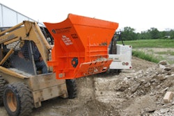 Multiquip's EZ Grout Hog jobsite material recycler crushes concrete for Tanner Excavating.