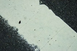 Pinholes from subsurface water.