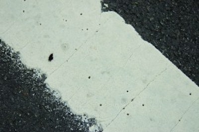 Pinholes from subsurface water.