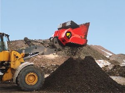 Specialty attachments, such as this ALLU screener crusher, allow you to use your existing base machine to process materials on site.