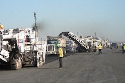 By using Topcon GPS, Intercounty Paving Associates was able to simultaneously operate five Roadtec RX-900 milling machines to speed production at the John F. Kennedy Airport. This would have been impossible using conventional techniques.