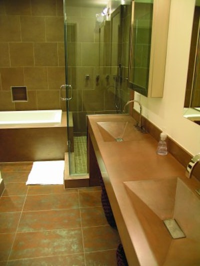 This bathroom vanity, tub surround and concrete shower package took home the 2010 Cheng Circle of Distinction Best in Show for J&M Lifestyle.