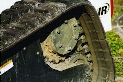 The pitch of a sprocket will change as it wears. Placing a new track on a worn sprocket results in a pitch mismatch that shortens track life.