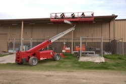 iCON Building and Maintenance Company, LLC used an MEC Titan Boom 40-S such as the one shown to complete a warehouse project in just 10 days.