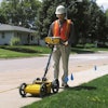 Vermeer's GPR features a control unit and a 400-MHz antenna situated on a small, four-wheel cart.