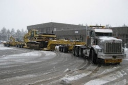 To handle its heavy equipment hauling needs, George Harms Construction Company purchased a customized 65-ton spread axle trailer with the first Equalizer to be applied in a two-axle configuration.