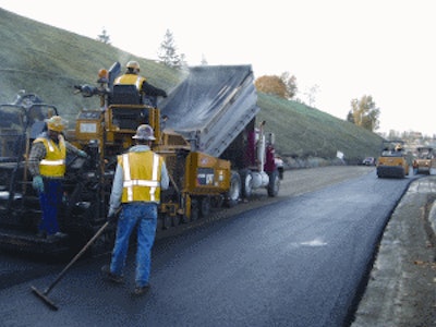 ICON's paving crew has been able to pave the ramp and other ancillary work required during daylight hours behind barriers. All paving on the additional travel lane expansion has been done at night.