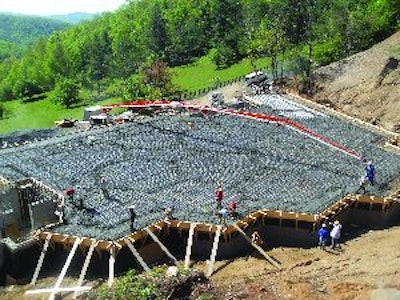 Heeding Nostradamus' warning, a 13,000-square-foot bunker and three-story lookout tower are being pumped with 3,900 cubic yards of concrete, employing the long reach yet compact size of truck-mounted boom pumps to efficiently finish the project before 2012.