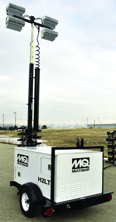 Industry's first light tower powered by hydrogen fuel cell works with virtually zero emissions or noise.