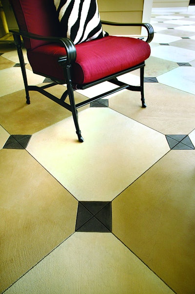 Proper surface preparation is essential when using water-based stains. The stain soaks into the concrete so the concrete needs to be clean and dry.