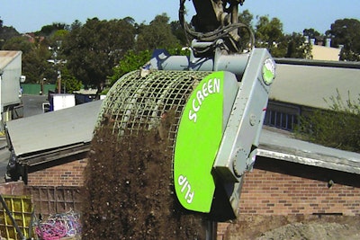 The EX80 replaces the bucket of 20- to 27-ton excavators and works by rotating continuously 360 degrees.