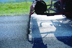 Tip angle, spacing of tips on the spray bar, and viscosity of material all affect spray pattern of sealer.