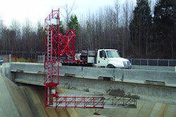 Truck-mounted under-bridge access platform