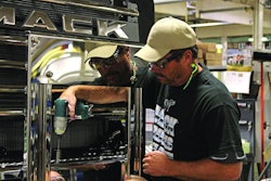 Denny Slagle, Mack President & CEO, working in disguise at the company's Macungie Assembly Operations during production of an episode of the hit show, Undercover Boss.