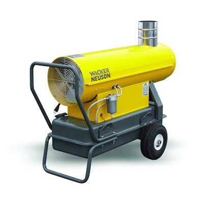 CSA-certified heater with up to 2,531 cfm and 250° output maximum temperature.