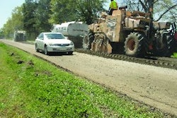 Despite on-going vehicle traffic, Blount Construction performs a successful full-depth reclamation project in Alabama.