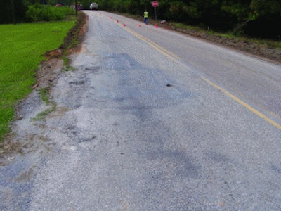 The 13-mile-long Wire Road had problems in three distinct stretches of the road. These three areas of the road accounted for 5.85 miles. Problems included alligator cracks and rutted areas due to worn out pavement and an insufficient base.
