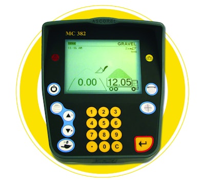 Line of on board scales for wheel loaders to help control loading of trucks, wagons, hoppers, etc.
