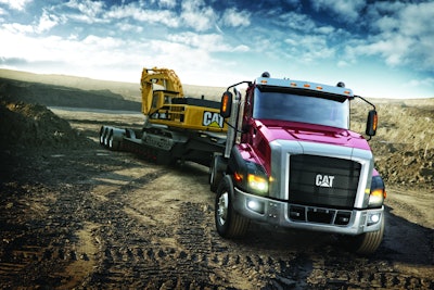The aluminum cab of Caterpillar's CT660 weighs about 250 pounds less than steel, and damaged sections of the modular hood, metal grille surround and three-piece, stainless steel bumper can be replaced independently.