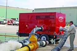 Silent, non-clog, trailer-mounted dewatering pump