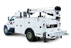 The Dominator III mechanics truck and 12000 crane features a 13-foot body with various sidepack configurations.