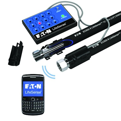 Patented hose-and-monitor system senses actual condition of individual hose assemblies and signals when they are close to failure.