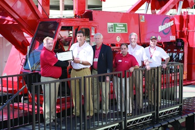 Scott Keckler, Manitowoc Crane Care; Mike Morain, Turner Industries; Dave Lauve, Turner Industries; Gilberto Ferreira, Manitowoc Crane Care; Tom Fox, H&E; Frank Arthur, H&E.