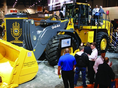 Preproduction version of the 9-cu.-yd. 944K, with diesel/electric hybrid drive at CONEXPO-CON/AGG 2011.