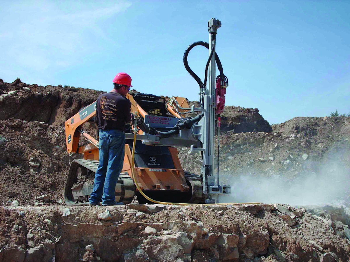 HCM SkidSteer Drills From TEI Rock Drills For Construction Pros
