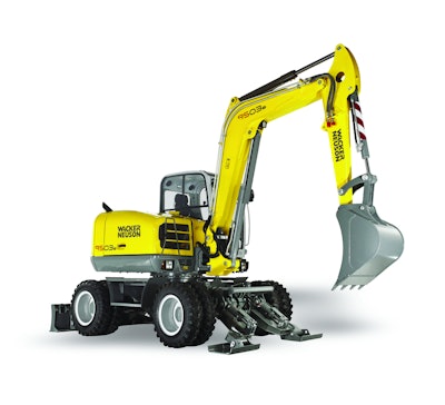 The 6.5-metric ton model 6503 and the 9.5-metric ton model 9503 compact wheeled excavators