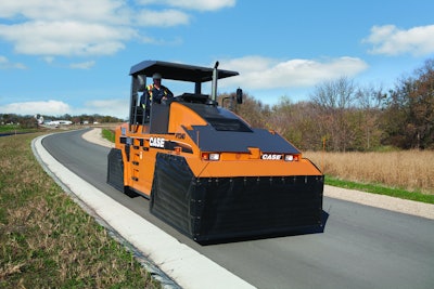 The eight-wheeled PT240 pneumatic tire compactor is designed for rolling hot mix asphalt surface treatments such as chip and seal, as well as soil stabilization applications.