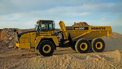 Komatsu's HM300-3 articulated truck carries 31-ton payloads more confidently with increased power, and more efficiently with reduced fuel consumption.