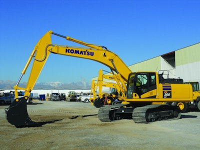The 257-hp the Komatsu PC360LC-10 at 79,000 lbs.