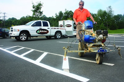 We Do Lines co-founder Tom Darrow on the job at one of his franchises.